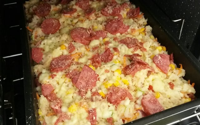 Arroz de forno à parmegiana