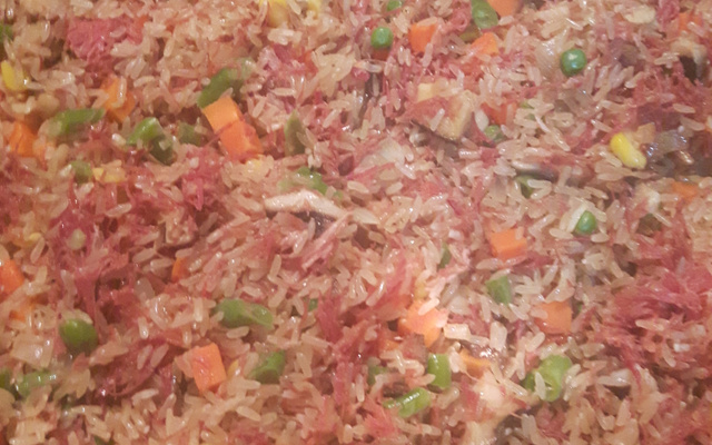 Arroz carreteiro light da Bia