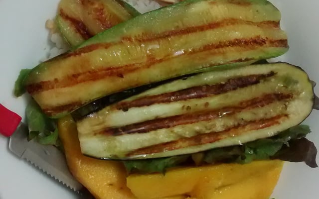 Abobrinha e berinjela grelhadas