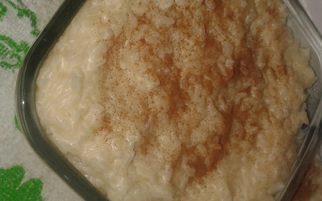 Arroz doce com leite condensado e coco