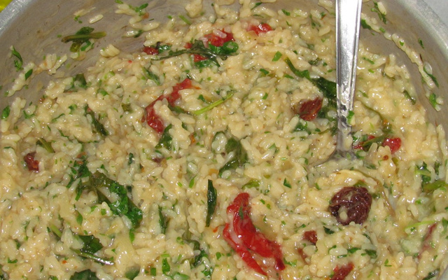 Risoto de Tomate Seco com Rúcula