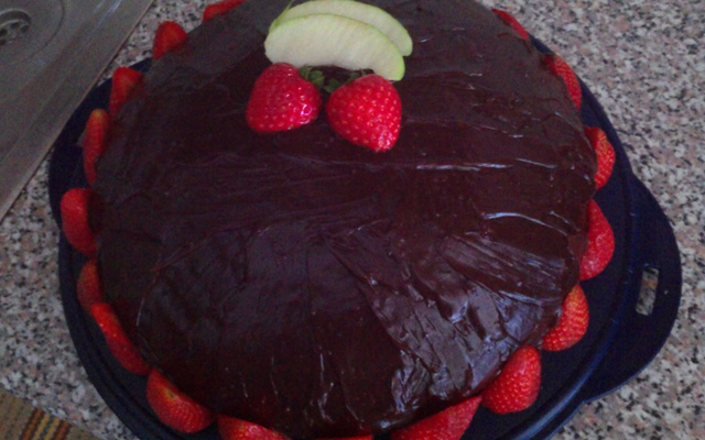 Bolo de chocolate no liquidificador