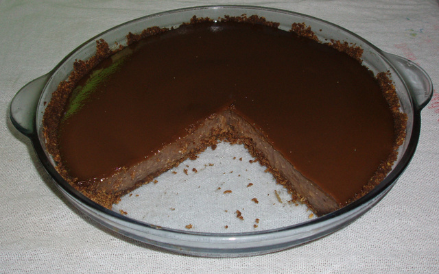 Quiche de doce de banana e chocolate