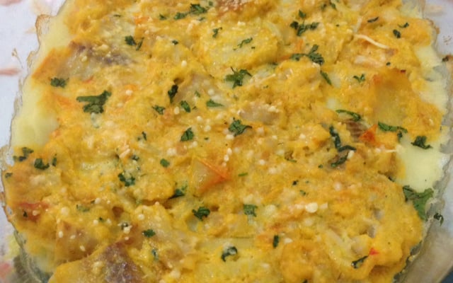 Filé de merluza com purê de batatas