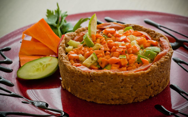 Quiche de carne moída à jardineira