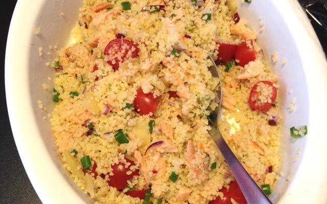 Cuscuz com salmão
