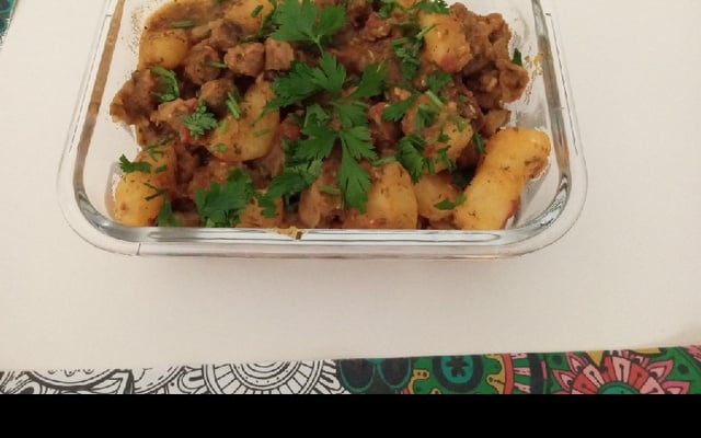 Moela de frango com batata