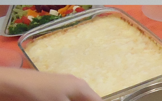 Bacalhau cremoso com camarão