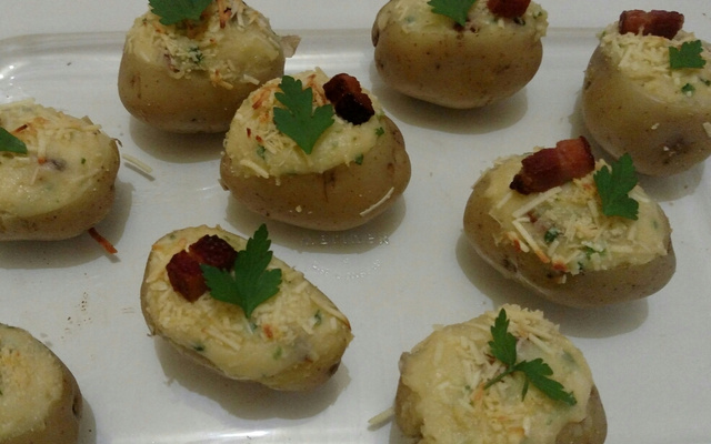Mini batatinhas recheadas da Flávia