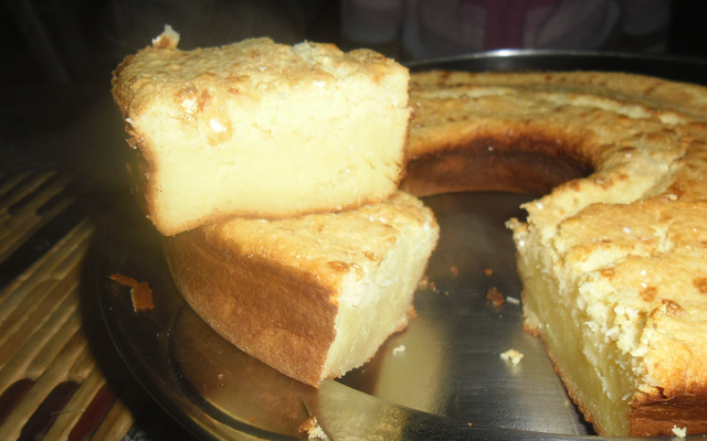 Bolo queijadinha delicioso