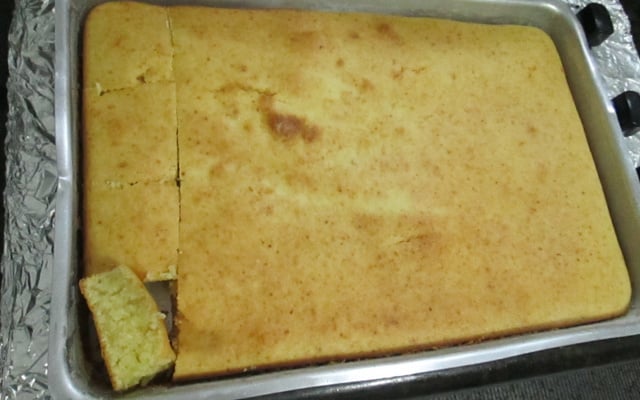 Bolo de mandioca cozida