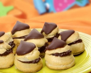 Mini carolinas de chocolate