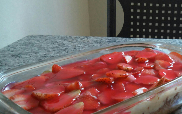 Tortinha de morango de dar água na boca.