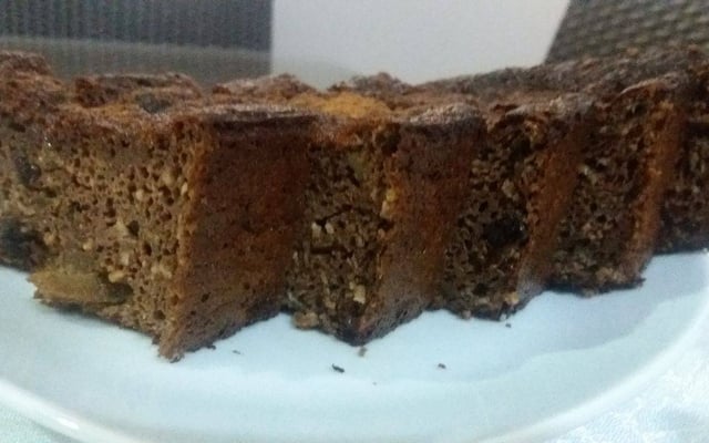 Bolo de maça com cacau delicioso
