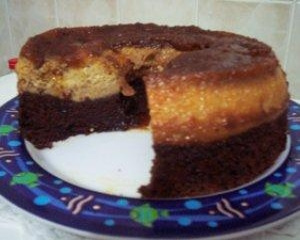 Bolo pudim de chocolate