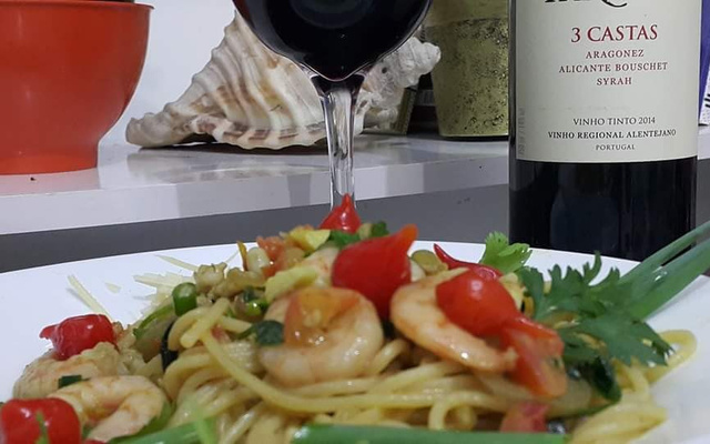 Espaguete de camarão