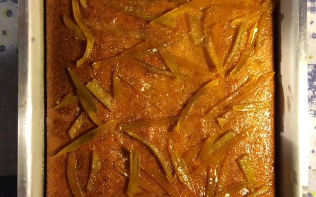 Bolo delicioso de bergamota