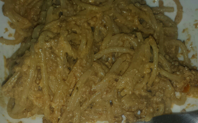 Macarronada com creme de leite