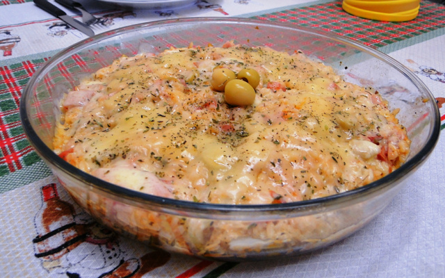 Risoto fácil de pizza