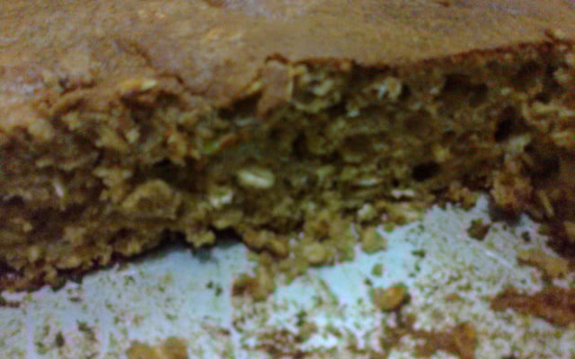 Bolo de aveia com maçã e banana