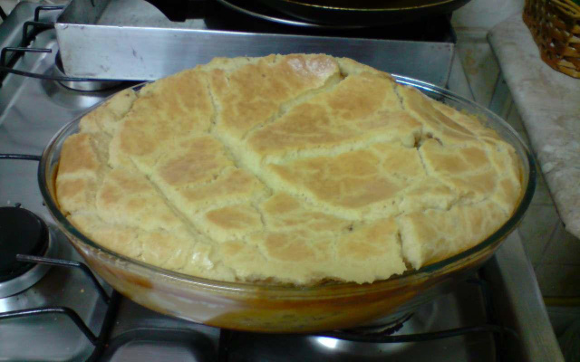 Torta de frango com palmito