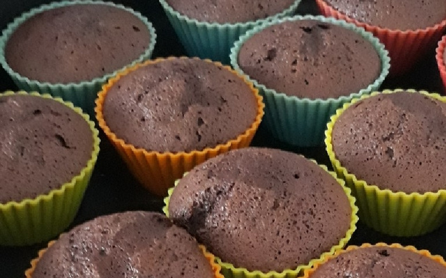 Cupcakes de chocolate (feito no liquidificador)