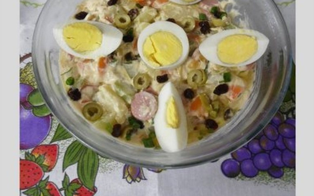 Maionese de legumes com creme de leite