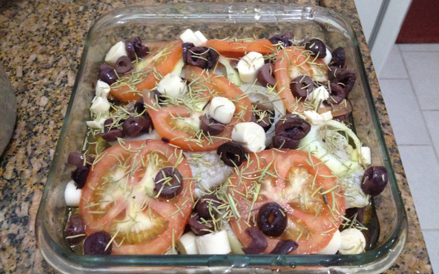 Filé de linguado à moda italiana