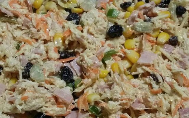 Salpicão de frango com creme de leite