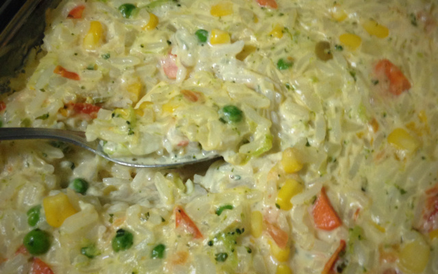 Arroz  de forno vegetariano