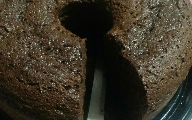 Bolo nega maluca de liquidificador