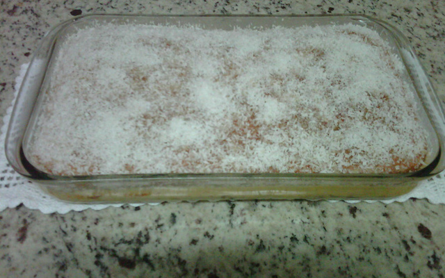 Bolo toalha felpuda de laranja