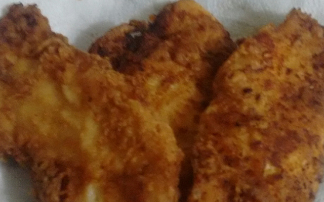 Frango empanado com maionese