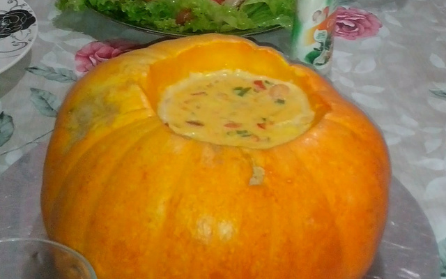 Camarão na moranga mais ki bom