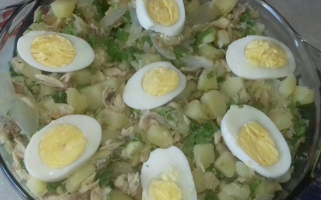 Salada de bacalhau rápida