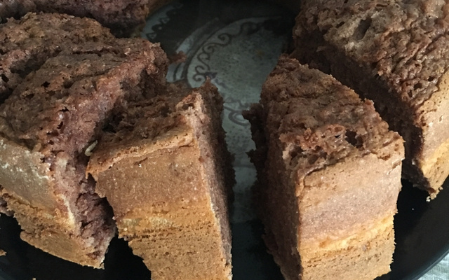 Bolo mesclado de liquidificador