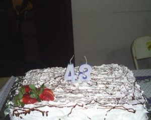 Bolo gelado de morangos