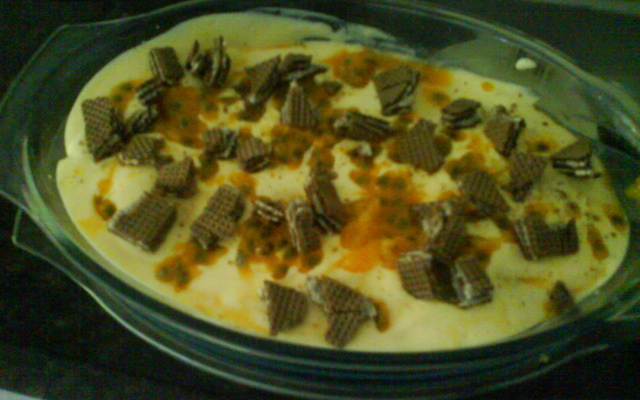 Pavê de maracujá e negresco