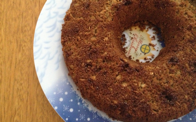 Bolo de aveia saudável