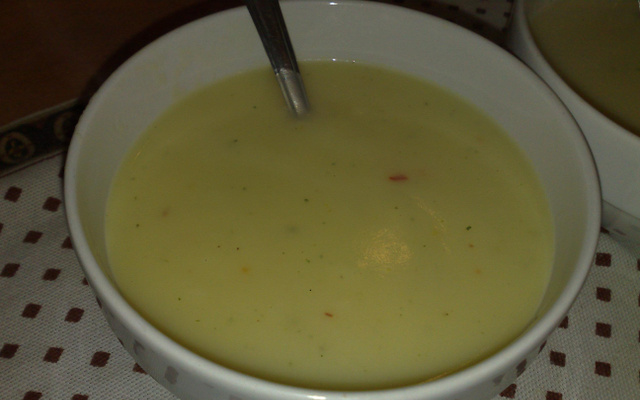 Sopa creme com frango e batata