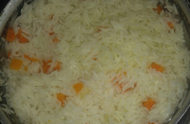 Arroz com cenoura da Eliza