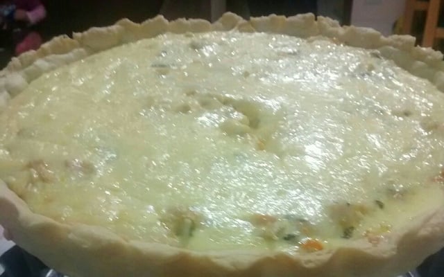 Quiche de espinafre e mussarela