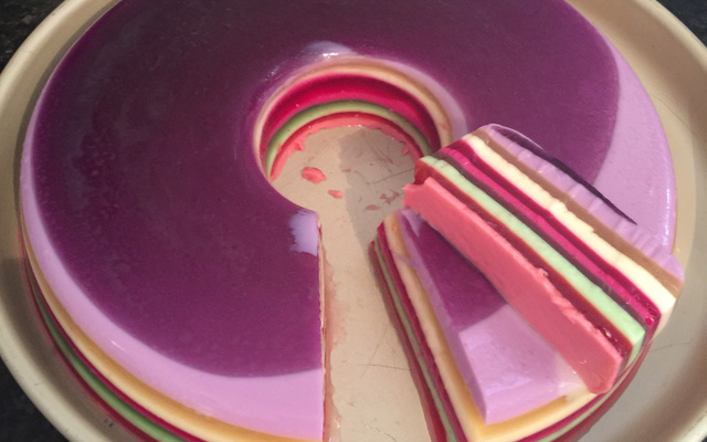 Gelatina Colorida em camadas