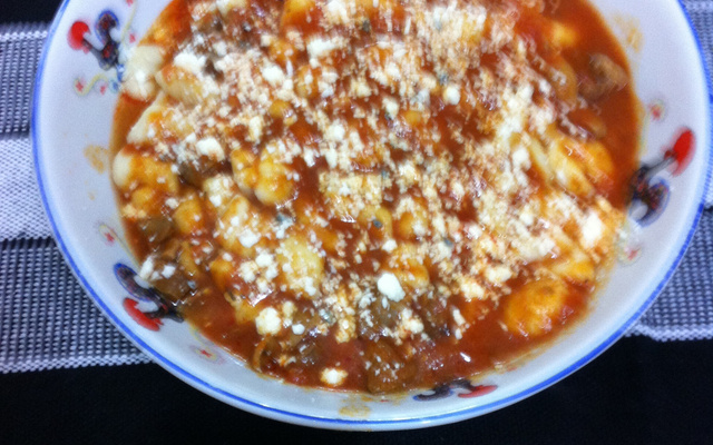 Nhoque saboroso de liquidificador