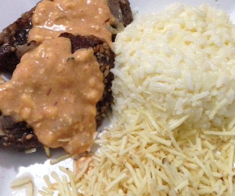 Picanha assada ao molho picante