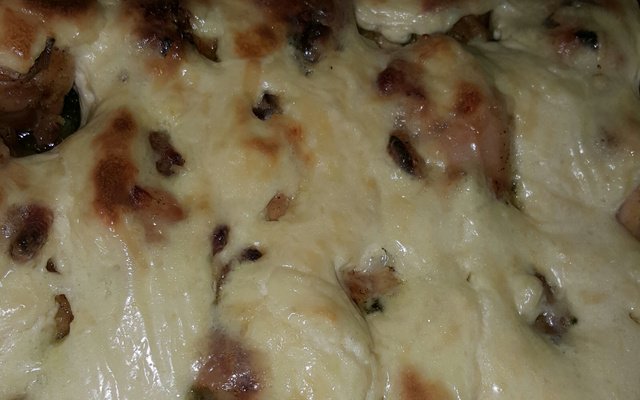 Frango assado com creme fácil