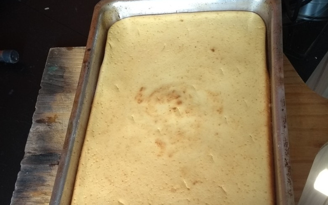 Bolo de leite fervendo