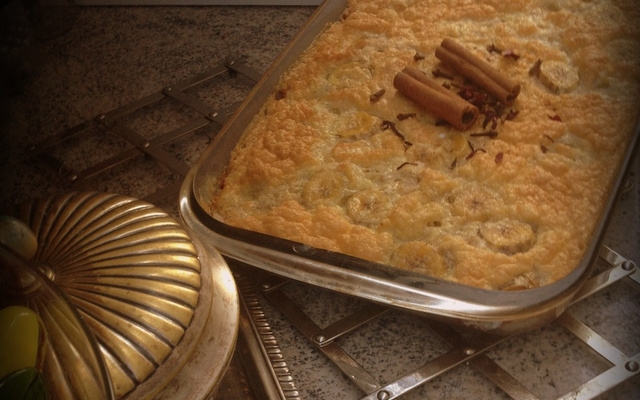 Torta de banana e farofa