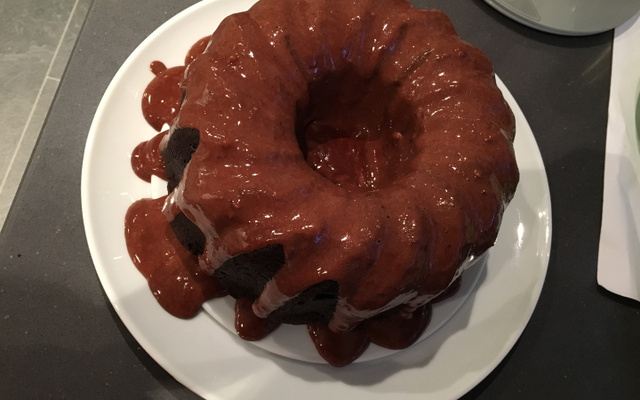 Bolo nega maluca de liquidificador