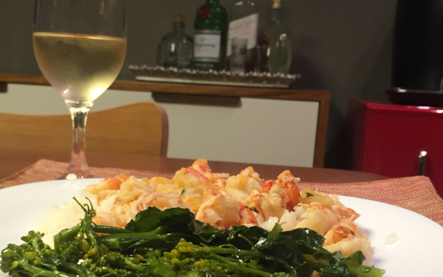 Camarão com leite de coco